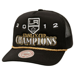 Los Angeles Kings Mitchell & Ness SOUL Collection Golden Stanley Cup Champions Trucker Adjustable Hat - Black - NHL
