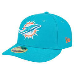 Miami Dolphins New Era Omaha Low Profile 59FIFTY Fitted Hat Aqua | NFL