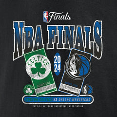 Boston Celtics vs. Dallas Mavericks 2024 NBA Finals Matchup Drive To The Basket T-Shirt Black - NBA