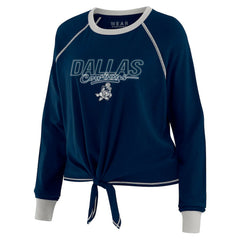 Dallas Cowboys WEAR by Erin Andrews Women's Tie-Front Long Sleeve T-Shirt Navy | NFL