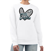Philadelphia Eagles G-III 4Her by Carl Banks Women's Leopard Heart Pullover Sweatshirt White | NFL