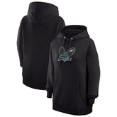 Philadelphia Eagles G-III 4Her by Carl Banks Women's Animal Print Heart Team Graphic Fleece Tri-Blend Pullover Hoodie Black | NFL