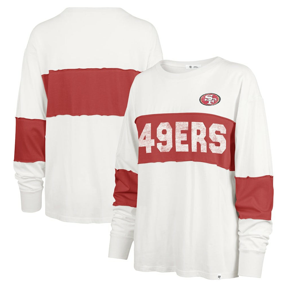 San Francisco 49ers '47 Women's Clubhouse Pride Taylor Long Sleeve T-Shirt Cream | 47 brand