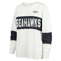 Seattle Seahawks '47 Women's Clubhouse Pride Taylor Long Sleeve T-Shirt Cream | 47 brand