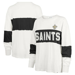 New Orleans Saints '47 Women's Clubhouse Pride Taylor Long Sleeve T-Shirt Cream | 47 brand