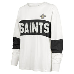 New Orleans Saints '47 Women's Clubhouse Pride Taylor Long Sleeve T-Shirt Cream | 47 brand