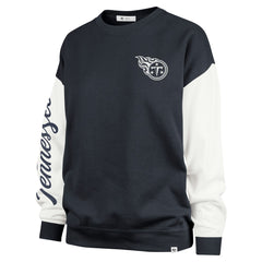 Tennessee Titans '47 Women's Double Header Rise Andie Pullover Sweatshirt Navy | 47 brand