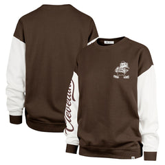 Cleveland Browns '47 Women's Double Header Rise Andie Pullover Sweatshirt Brown | 47 brand