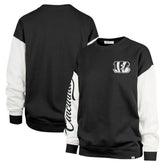 Cincinnati Bengals '47 Women's Double Header Rise Andie Pullover Sweatshirt Black | 47 brand