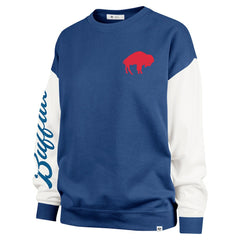 Buffalo Bills '47 Women's Double Header Rise Andie Pullover Sweatshirt Royal | 47 brand