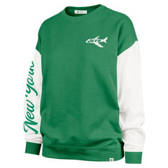 New York Jets '47 Women's Double Header Rise Andie Pullover Sweatshirt Green | 47 brand