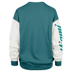 Miami Dolphins '47 Women's Double Header Rise Andie Pullover Sweatshirt Aqua | 47 brand