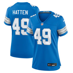 Hogan Hatten Detroit Lions Women's Game Jersey Blue | Nike for Sale