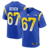 Justin Dedich Los Angeles Rams Game Jersey Royal | Nike for Sale