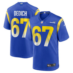 Justin Dedich Los Angeles Rams Game Jersey Royal | Nike for Sale