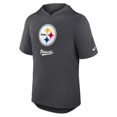 Pittsburgh Steelers Tri-Blend Performance Hoodie T-Shirt Anthracite | Nike for Sale