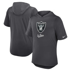 Las Vegas Raiders Tri-Blend Performance Hoodie T-Shirt Anthracite | Nike for Sale