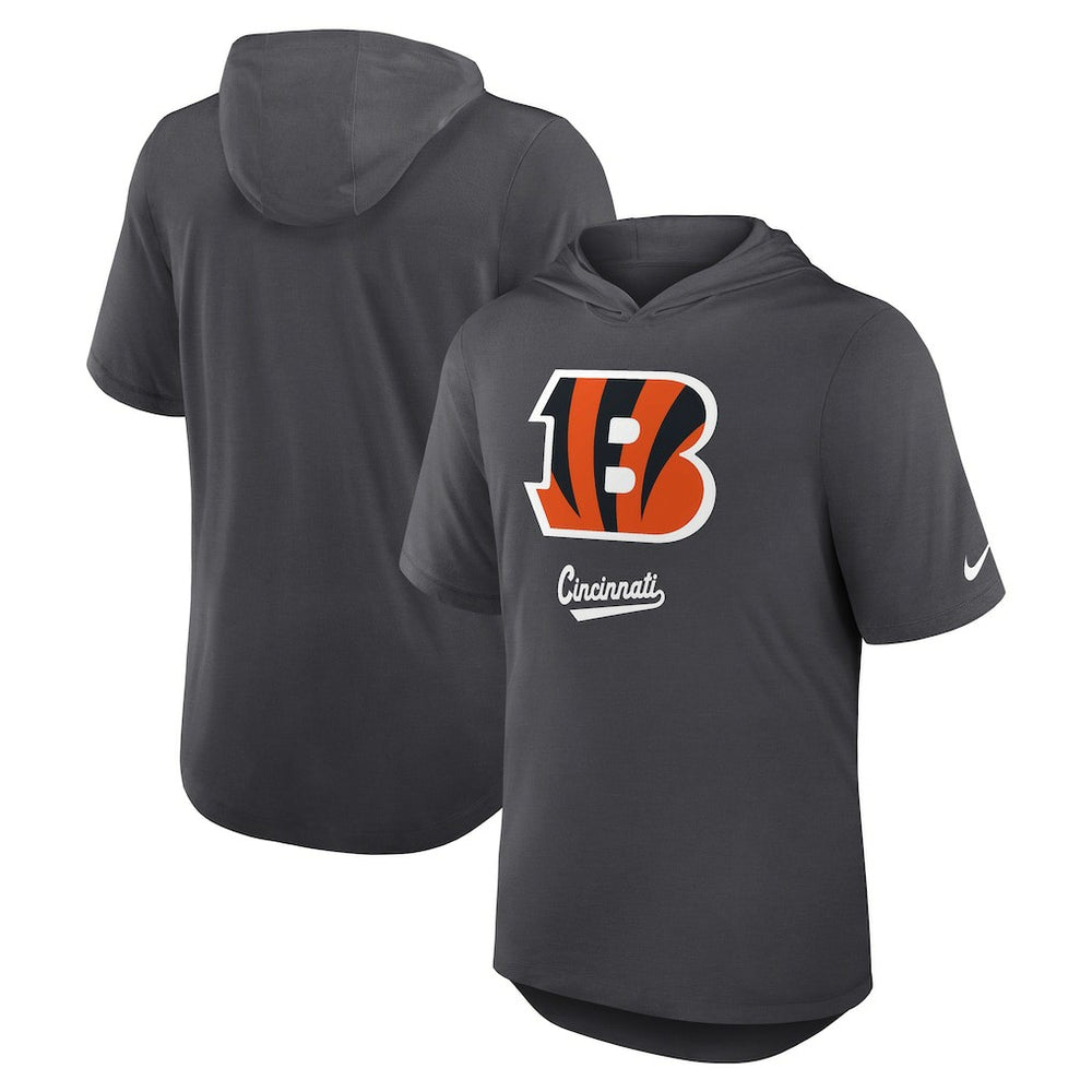 Cincinnati Bengals Tri-Blend Performance Hoodie T-Shirt Anthracite | Nike for Sale