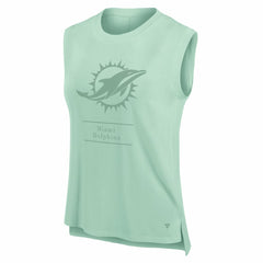 Miami Dolphins Women's Studio Embrace Tank Top Mint | Fanatics