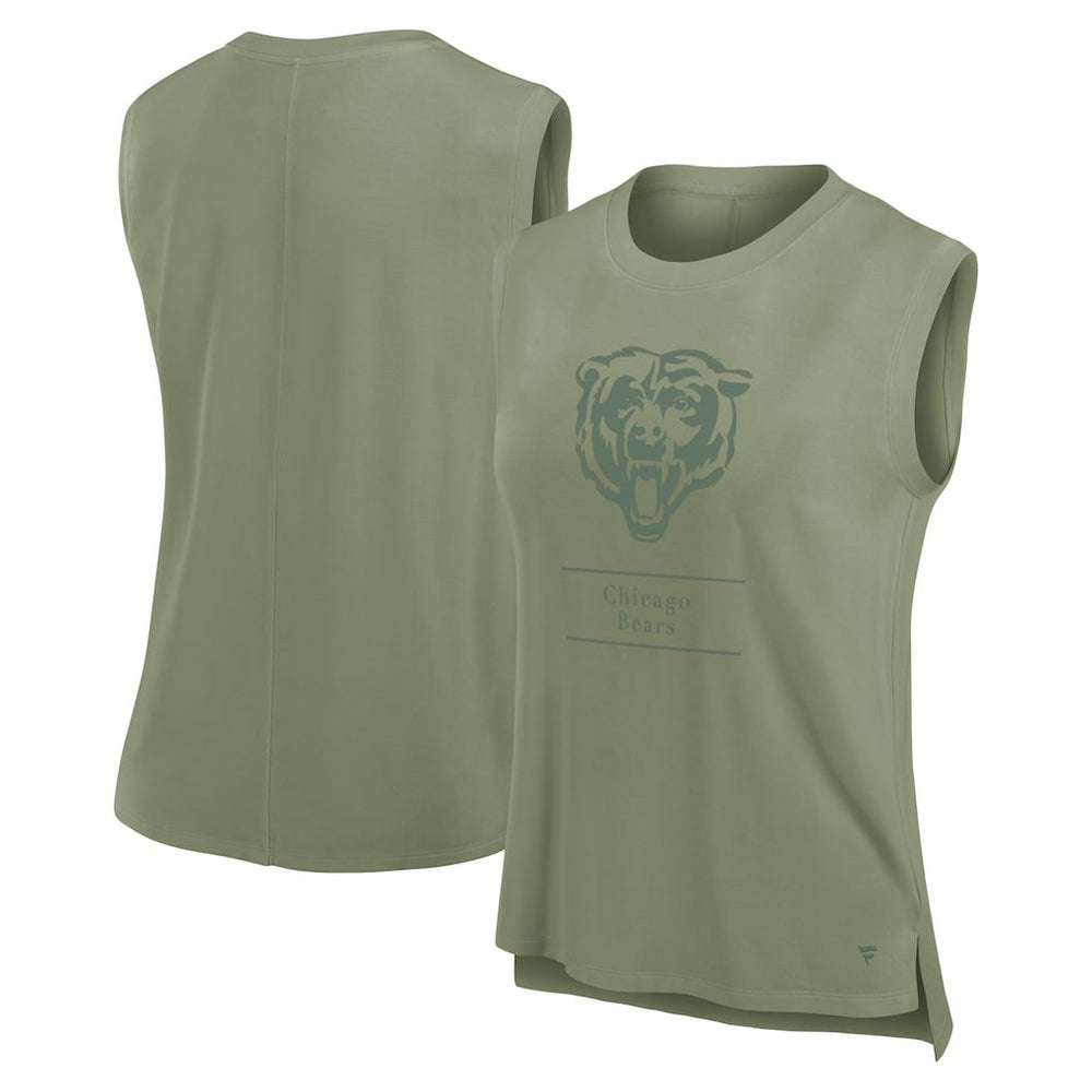 Chicago Bears Women's Studio Embrace Tank Top Olive | Fanatics