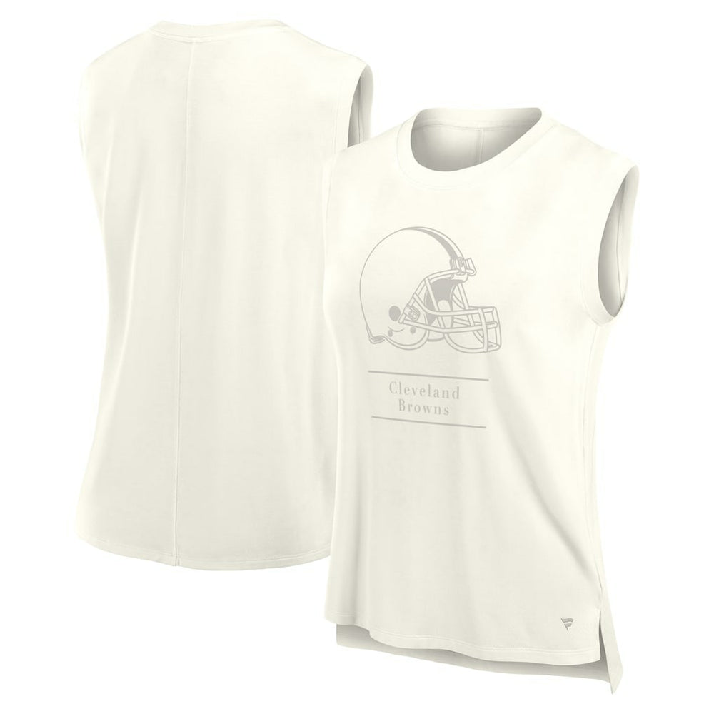 Cleveland Browns Women's Studio Embrace Tank Top Cream | Fanatics