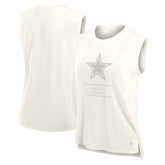 Dallas Cowboys Women's Studio Embrace Tank Top Cream | Fanatics