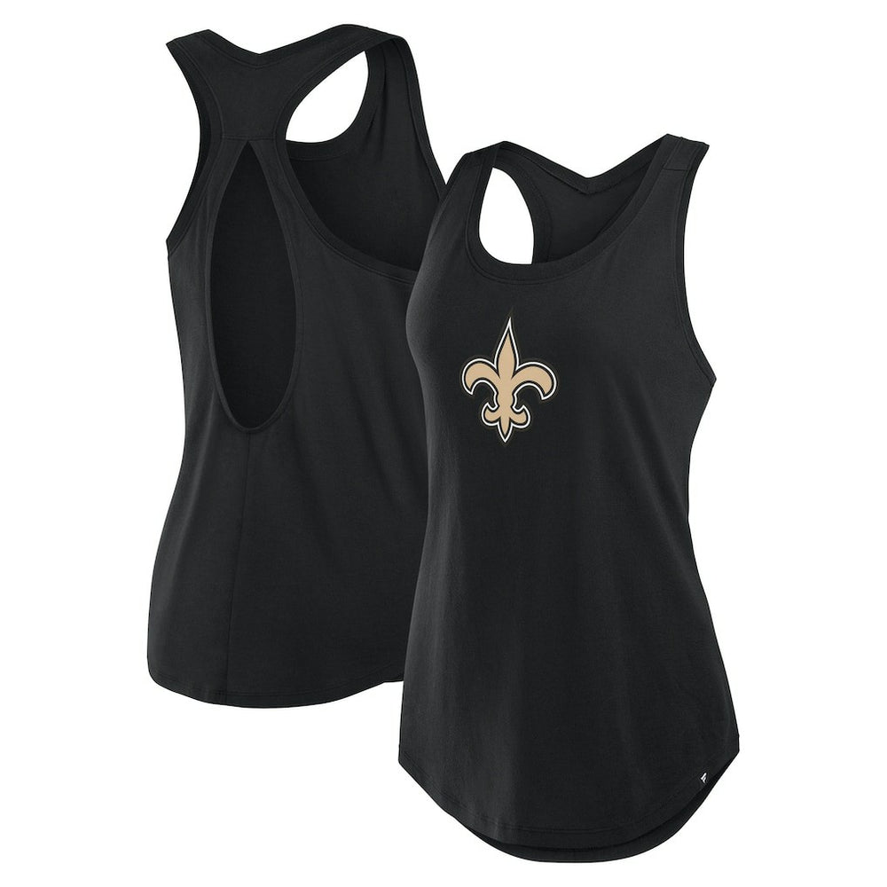 New Orleans Saints Women's Iron Fan Tank Top Black | Fanatics