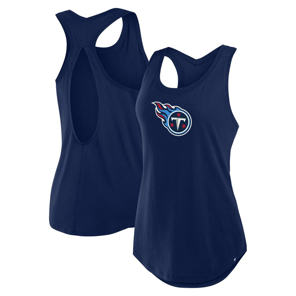 Tennessee Titans Women's Iron Fan Tank Top Navy | Fanatics