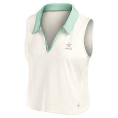 Dallas Cowboys Women's Studio Wellness V-Neck Tank Top Cream | Fanatics