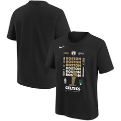 Boston Celtics Youth 2024 NBA Finals Champions Expressive T-Shirt Black - NBA