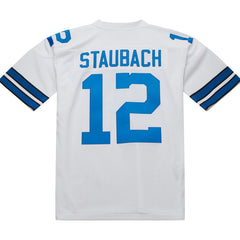 Roger Staubach Dallas Cowboys 1975 Authentic Throwback Retired Player Jersey White | Mitchell & Ness