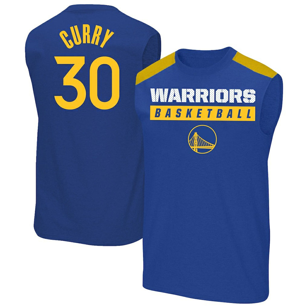 Stephen Curry Golden State Warriors Profile Big & Tall Player Muscle Tank Royal - NBA