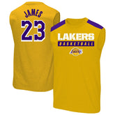 LeBron James Los Angeles Lakers Profile Big & Tall Player Muscle Tank Gold - NBA