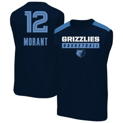 Ja Morant Memphis Grizzlies Profile Big & Tall Player Muscle Tank Navy - NBA