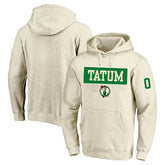 Jayson Tatum Boston Celtics Profile Big & Tall Player Double Face Tri-Blend Pullover Hoodie Cream - NBA