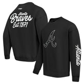 Atlanta Braves Pro Standard Paint The City Dropped Shoulder Pullover Sweatshirt - MLB