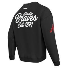 Atlanta Braves Pro Standard Paint The City Dropped Shoulder Pullover Sweatshirt - MLB