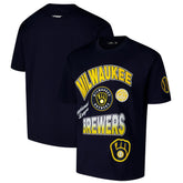 Milwaukee Brewers Pro Standard Turn It Up Dropped Shoulder T-Shirt - MLB