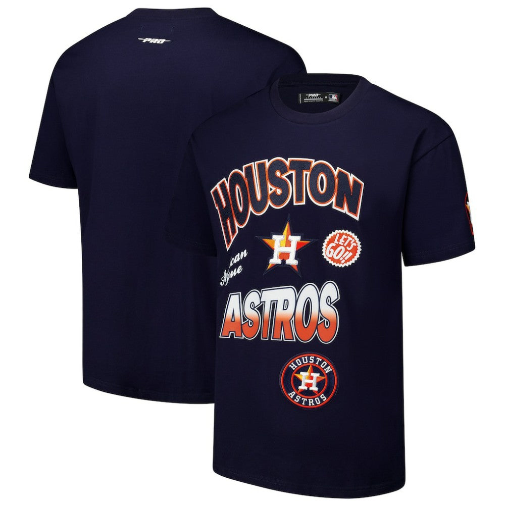 Houston Astros Pro Standard Turn It Up Dropped Shoulder T-Shirt - MLB