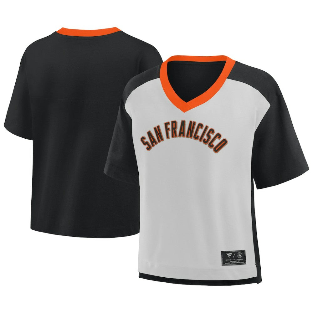 San Francisco Giants Fanatics Oversized Race To Win V-Neck T-Shirt - MLB