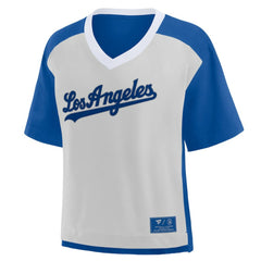 Los Angeles Dodgers Fanatics Oversized Race To Win V-Neck T-Shirt - MLB