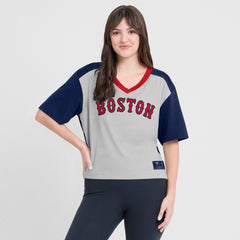 Boston Red Sox Fanatics Oversized Race To Win V-Neck T-Shirt - MLB