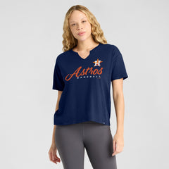 Houston Astros Fanatics Women's Fan Fave Stadium Slub Boxy T-Shirt - MLB