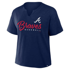 Atlanta Braves Fanatics Women's Fan Fave Stadium Slub Boxy T-Shirt - MLB
