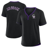 Colorado Rockies Fanatics Women's League Diva Star Raglan V-Neck T-Shirt - MLB