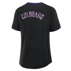 Colorado Rockies Fanatics Women's League Diva Star Raglan V-Neck T-Shirt - MLB