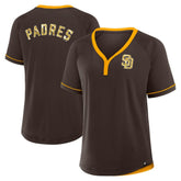San Diego Padres Fanatics Women's League Diva Star Raglan V-Neck T-Shirt - MLB