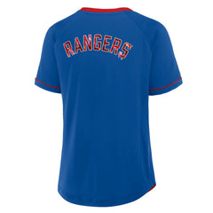 Texas Rangers Fanatics Women's League Diva Star Raglan V-Neck T-Shirt - MLB