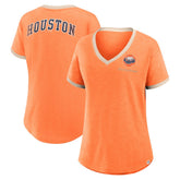 Houston Astros Fanatics Women's Binge Worthy Stadium Slub V-Neck T-Shirt - MLB