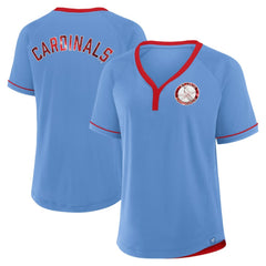 St. Louis Cardinals Fanatics Women's Cooperstown Collection League Diva V-Neck T-Shirt - MLB